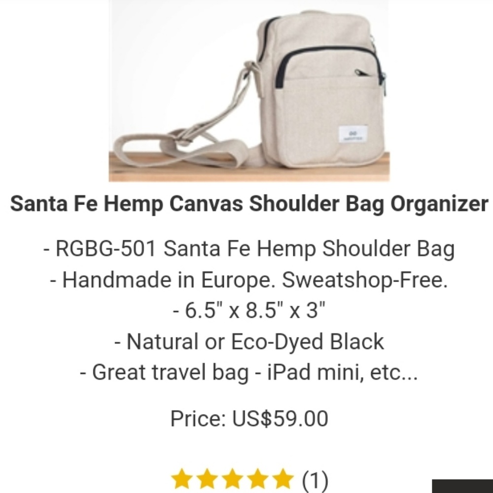 Rawganique shoulder bag